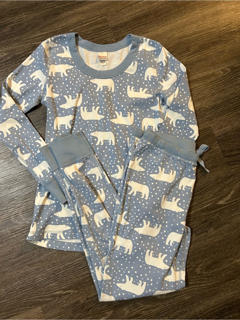 Hanna Andersson Women’s Blue Polar Bear
Print Pajama Set Size Medium Organic